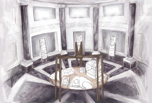 Bozzetto per la mostra di Enrica Mallo